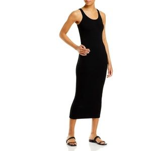 NWT REMAIN by Birger Christensen Elvirah Black Textured Bodycon Midi Dress